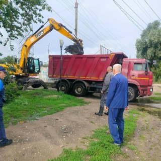 Подтопление улиц в Первомайском районе: устранение последствий